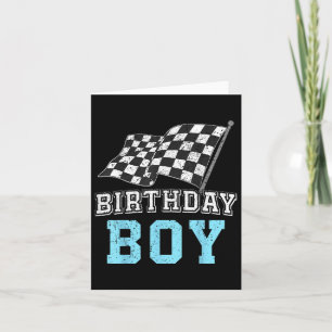 Carte Anniversaire Boy Race Voiture de course Voiture de