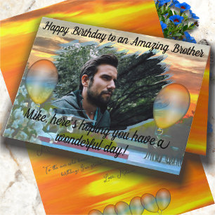 Carte Anniversaire Brother Sunset 2295