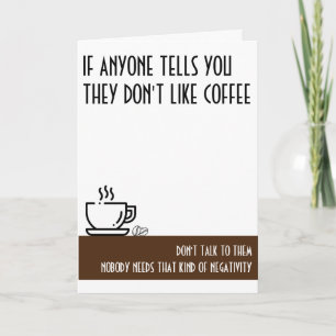 Carte Anniversaire Brown standard de Coffee Lover