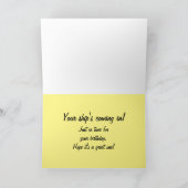 Carte Anniversaire brumeux de ferry-boat de Seattle (Intérieur)