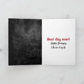 Carte Anniversaire Bubble Heart on Leather (Intérieur)