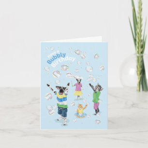Carte Anniversaire Bulles Chien Folichon