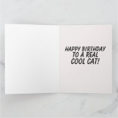 CARTE ANNIVERSAIRE CAFÉ CHAT AMOUR GRANDE ART GRAN (Intérieur)