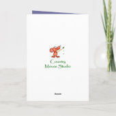 Carte Anniversaire, caille de Californie, oiseau, (Dos)