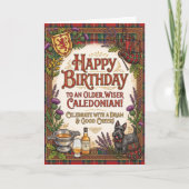 Carte Anniversaire Calédonien Écossais (Devant)