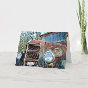 Carte Anniversaire, Camion Vintage, Humour