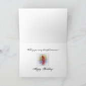 Carte Anniversaire, Cardinaux Rouges, Nature, Trois Oise (Intérieur)