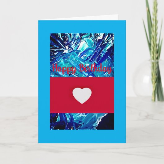 Carte Anniversaire, Carte Anniversaire 5" x 7" pli (Devant)