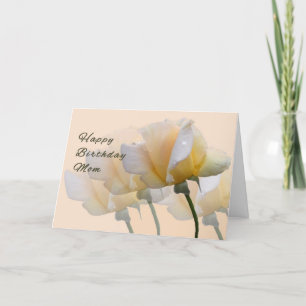 Carte Anniversaire, Carte, pour maman aux Roses Jaunes