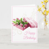 Carte Anniversaire Carte Tulips Rose (Fleur jaune)