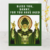 Carte Anniversaire catholique drôle (Fleur jaune)