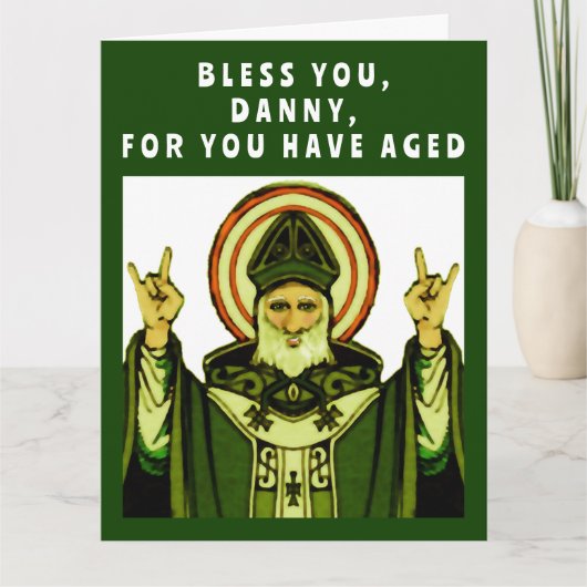 Carte Anniversaire catholique drôle (Devant)