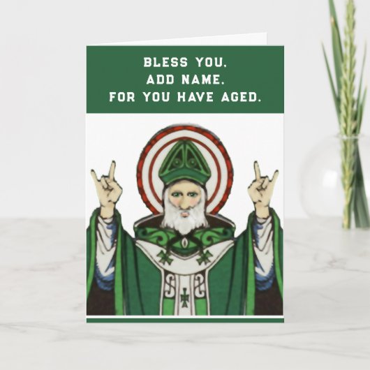 Carte Anniversaire catholique drôle (Devant)