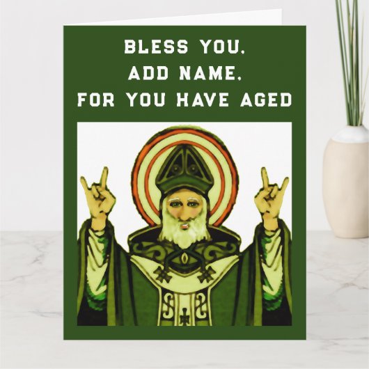 Carte anniversaire catholique drôle (Devant)