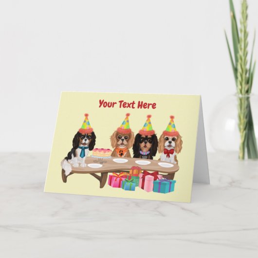 Carte Anniversaire Cavalier King Charles Spaniel (Devant)