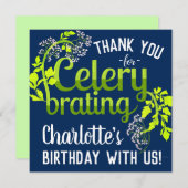 Carte Anniversaire Celery Merci - Punny Garden Card (Devant / Derrière)