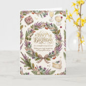 Carte Anniversaire Chardon Écossais (Fleur jaune)
