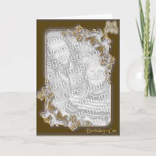 Carte Anniversaire - chat 2 (Devant)