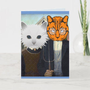 CARTE ANNIVERSAIRE CHAT GOTHIC AMÉRICAIN POUR LUI