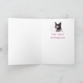 Carte Anniversaire Chat Sticking out Langue Drôle Humour (Intérieur)