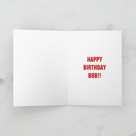 Carte Anniversaire chaud (Intérieur)