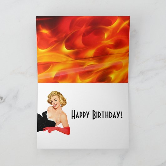 Carte Anniversaire chaud rétro (Intérieur)