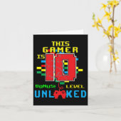 Carte Anniversaire Chemise Vidéo Jeu Déverrouillé Niveau (Fleur jaune)