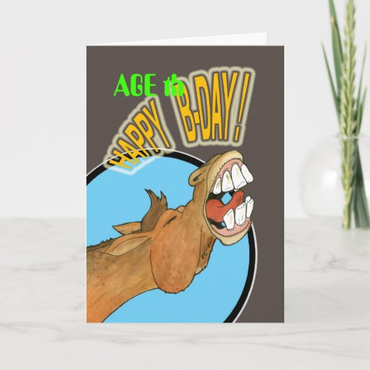 Carte Anniversaire - Cheval (Devant)