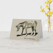 Carte Anniversaire : Cheval démis, Embarrassant ... (Fleur jaune)