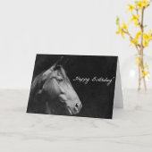 Carte Anniversaire Cheval Grunge (Fleur jaune)