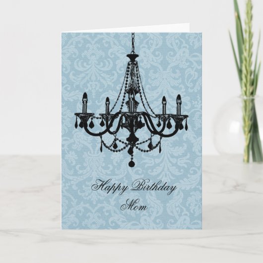 Carte Anniversaire Chic Chandelier (Devant)
