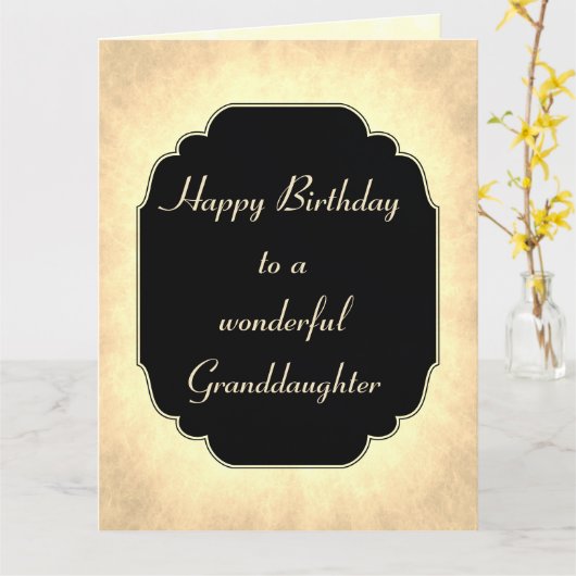 Carte Anniversaire chic moderne Luxe Petite-fille (Fleur jaune)