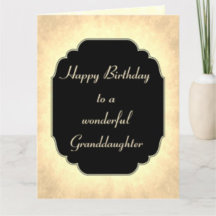Carte Anniversaire chic moderne Luxe Petite-fille