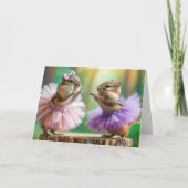Carte Anniversaire Chipmunks Dancing (Devant)