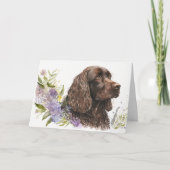 Carte Anniversaire Chocolate Cocker Spaniel (Devant)