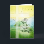 Carte Anniversaire chrétien Lumière et Amour de Dieu Pit<br><div class="desc">Un troupeau d'oiseaux au loin survole une jolie scène vallonnée tandis que le soleil brille à travers une croix chrétienne sur cette carte d'anniversaire pour quelqu'un de foi.</div>