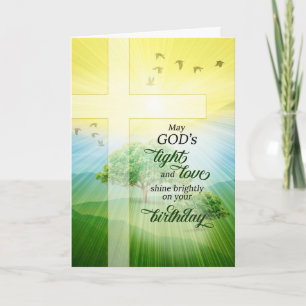 Carte Anniversaire chrétien Lumière et Amour de Dieu Pit
