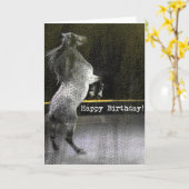 Carte Anniversaire Cirque Cheval Dentelle Texture (Fleur jaune)