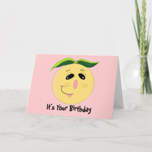 Carte Anniversaire Citron Vert Fantaisiste