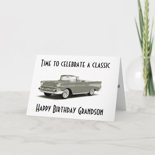 CARTE ANNIVERSAIRE CLASSIQUE À UN "GRANDON CLASSIQUE*** (Devant)