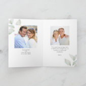 Carte Anniversaire Coeur en forme de photo Collage Vert (Intérieur)