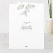 Carte Anniversaire Coeur en forme de photo Collage Vert (Dos)