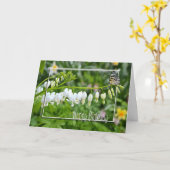 Carte Anniversaire Coeurs floraux blancs (Fleur jaune)