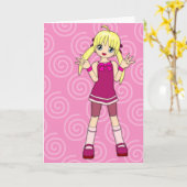 Carte Anniversaire Color Me Anime (Fleur jaune)