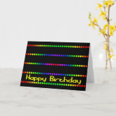 Carte Anniversaire coloré (Fleur jaune)