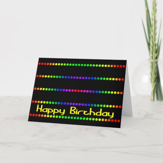 Carte Anniversaire coloré (Devant)