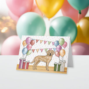 Carte Anniversaire Coloré de Chien Labrador Retriever Ja