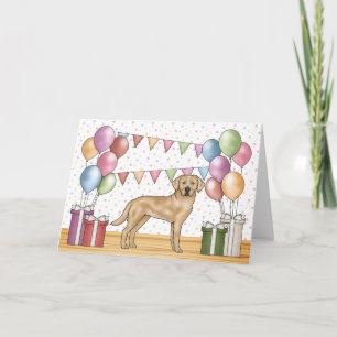 Carte Anniversaire Coloré de Chien Labrador Retriever Ja