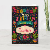 Carte Anniversaire Coloré Fiesta (Devant)