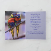 CARTE ANNIVERSAIRE COLORÉE DE COUPLE (Intérieur)